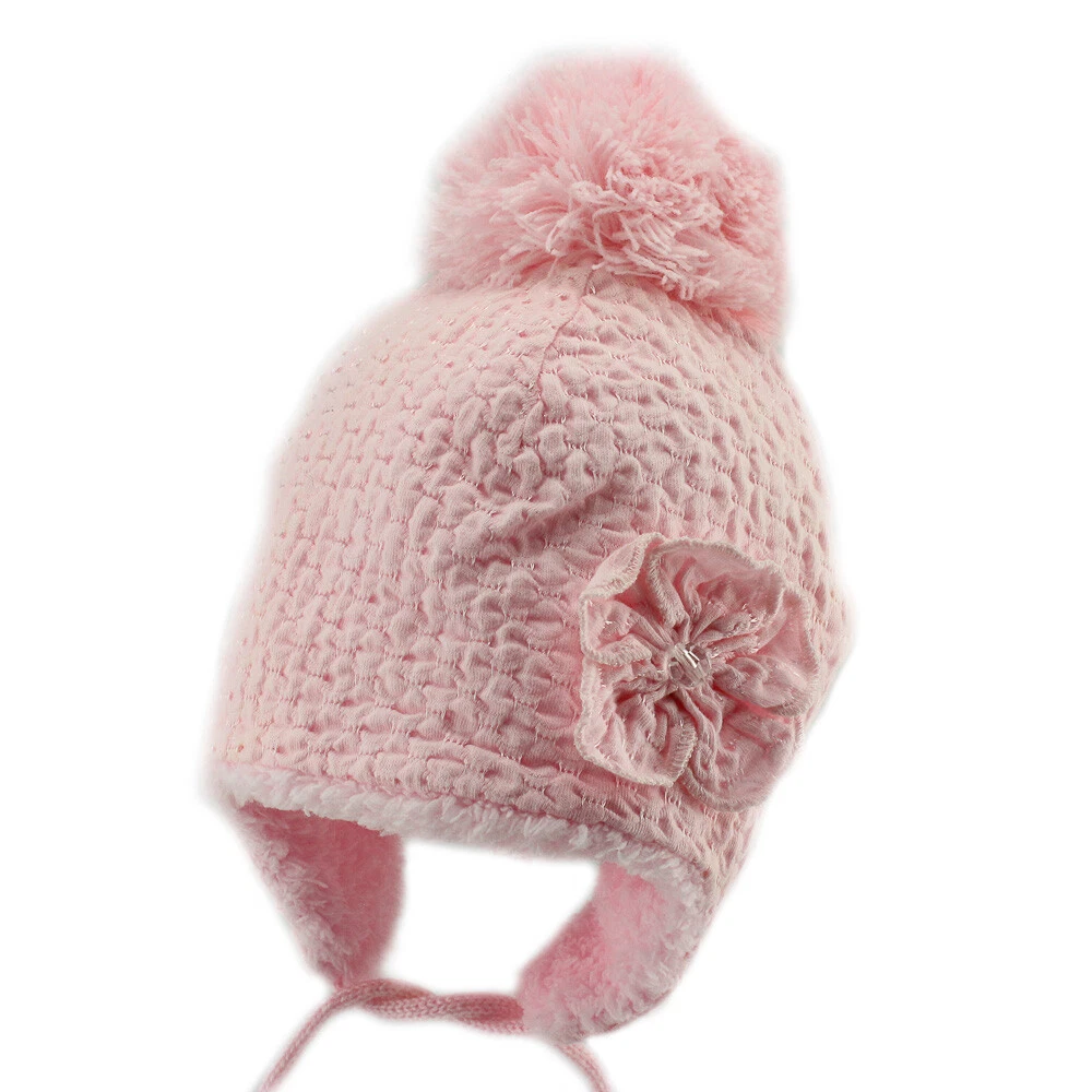 For You Baby Girls Warm Winter Pom Pom Beanie Hat