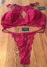 Frederick's Of Hollywood Desiree Lace Bra Bralette  Panty Set Size XL NWT