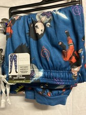 Naruto Shippuden Men's Graphic Print Blue Lounge Sleepwear Jogger Pants: Xl