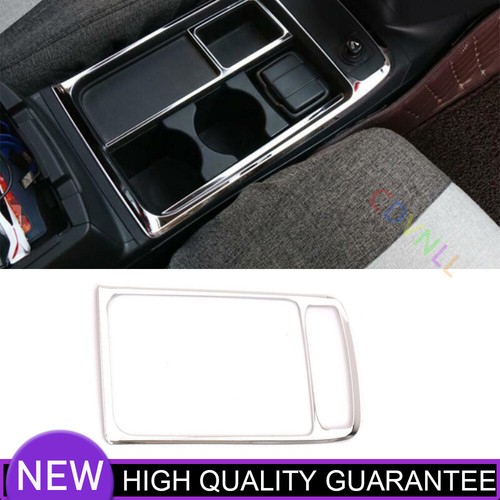 Fit For Honda CR-V CRV 2015-2016 Chrome Steel Console Shift Water Cup Frame Trim - Picture 1 of 8
