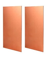 QWORK® 2pz Lamiera di Rame Puro 99,9%, Lastra di Rame per la Lavorazione dei Met