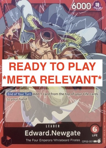 One Piece TCG Deck Ready To Play Edward Newgate OP02-001 Meta Relevant