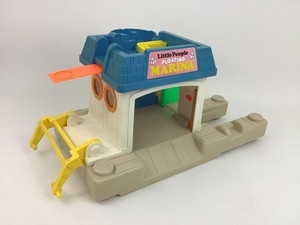 Floating-Marina-2582-Fisher-Price-Little-People-Playset-Only-Vintage-1987-Toy