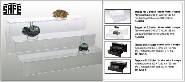 Safe-5265-PräSentations-Treppen-Acryl-Bernstein-3-Stufen-B300Xt230Xh180Mm-image