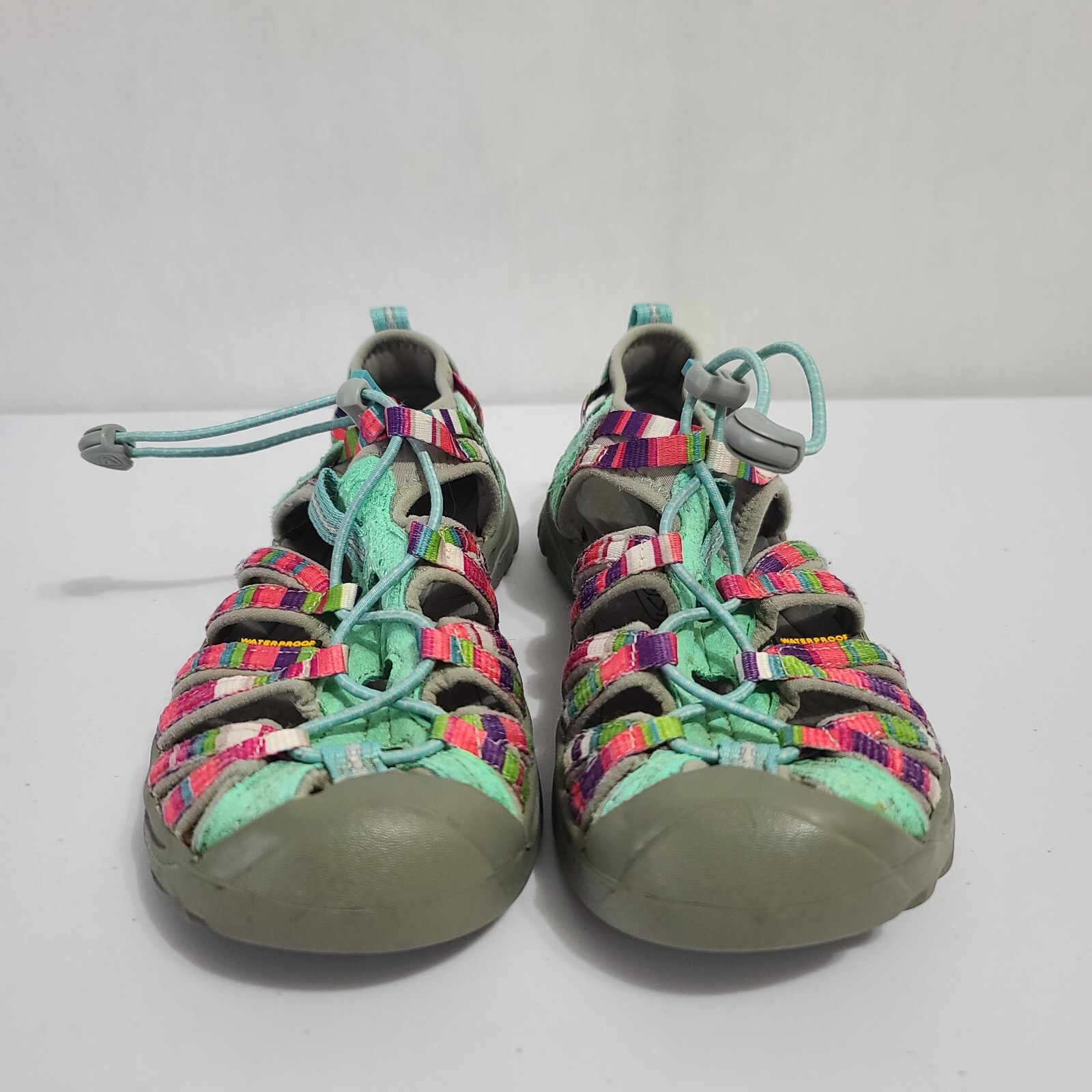 Sandali Keen Whisper Trail Escursionismo Bambina Taglia 4 Punta Chiusa Impermeabili Verde Rosa