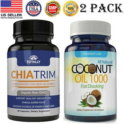 #ad #ad Chia Seed Oil Fat Burn Pills Coconut Oil Weight Management Dietary Supplements $33.33