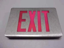 EXIT SIGN 120/277 VAC NEW IN BOX VERY NICE DIE CAST ALUMINUM LED
