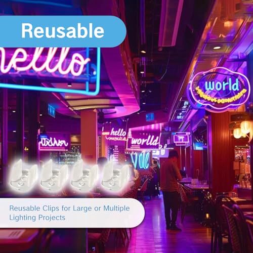 100 Stück LED Lichtleiste Clips Neon Seil Flex Befestigung Halter Klar - Bild 7 von 7