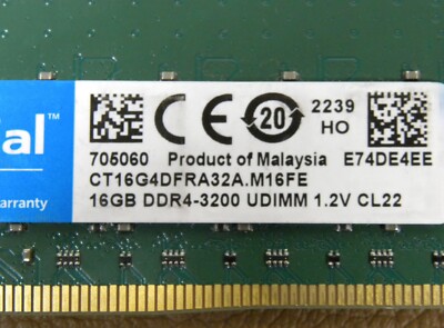ま*さ様 【新品】Crucial RAM 32GB CT2K16G4DFRA32 Crucial 32GB (2 x 16GB) 288-Pin PC RAM DDR4 3200 (PC4 25600