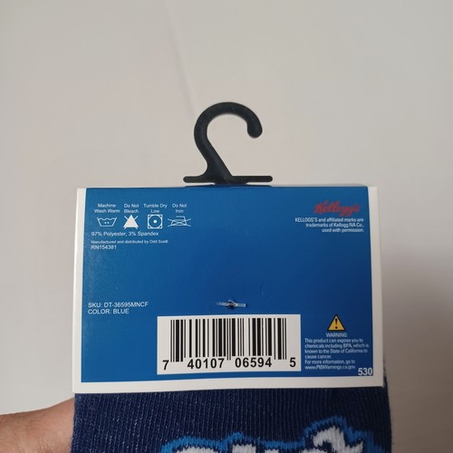 Kelloggs Pop Tarts Crew Socks NEW Size Mens 6-12 Novelty -1 Pair -Quirky Logo - Picture 5 of 7