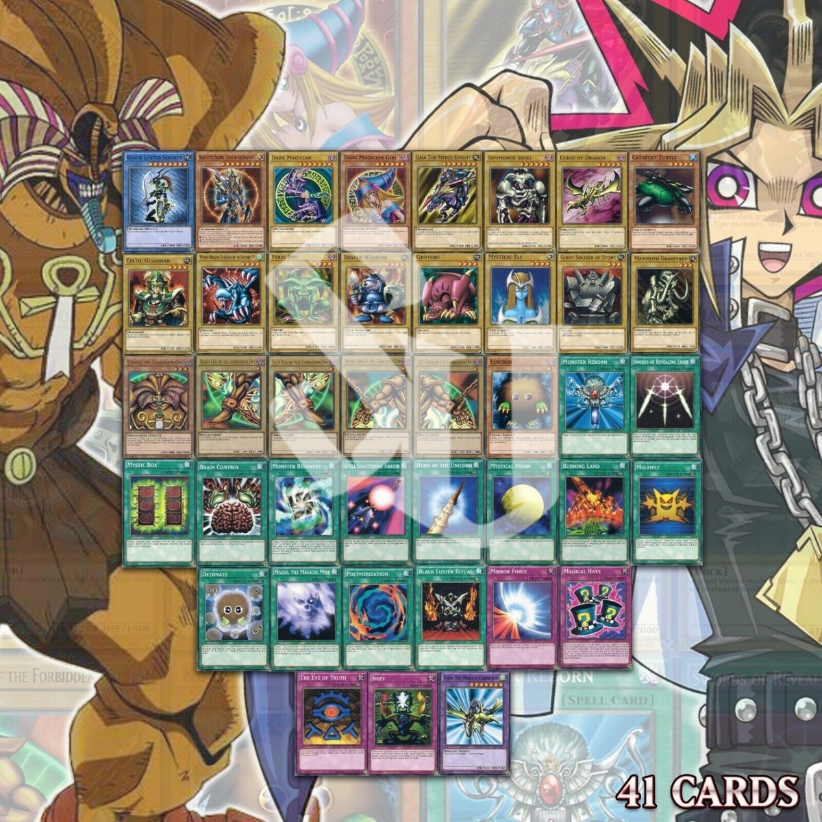YUGIs EXODIA ULTRA DECK 41 Dark Magician Girl, Black Luster Soldier YuGiOh  1st