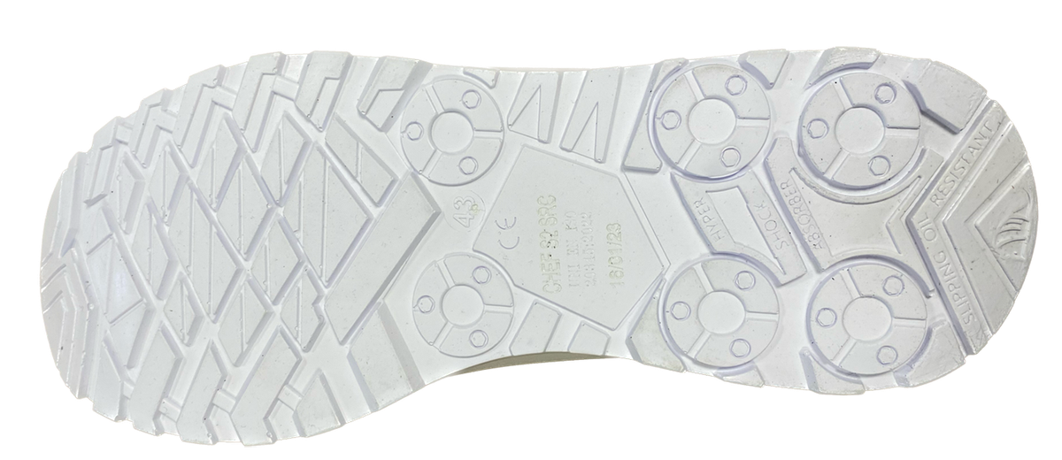 Scarpe Antinfortunistiche Lewer Chef S2 SRC - Bianche, Taglia 41, Con Puntale In Acciaio, Microfibra Idrorepellente E Suola In PU