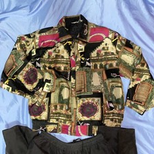 VINTAGE FUDA INTERNATIONAL 2 PEICE SILK JUMPSUIT SIZE SMALL