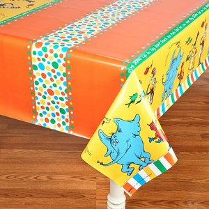 Dr Seuss Cat In The Hat Party Supplies Plastic Table Cover Great
