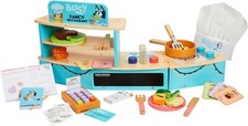 Bluey Wooden Tabletop Fancy Restaurant Playset 31 Piece Accessories - BRAND NEW 