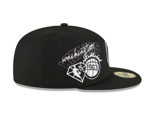 Washington Wizards New Era Back Half Team 59FIFTY sitzende Mütze - schwarz & weiß - Bild 6 von 7