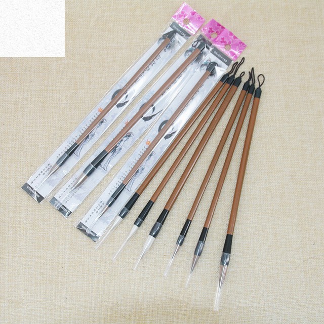 6 Chinese Japanese Water Ink Painting Writing Calligraphy Brush Pen Set