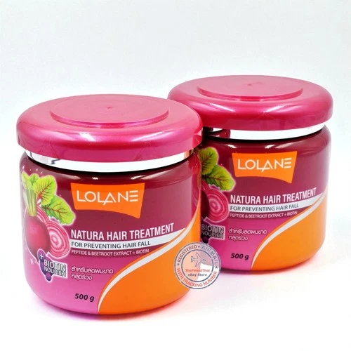 2 x 500g Lolane Natura Hair Treatment for Revital Hair Fall w Beetroot extract