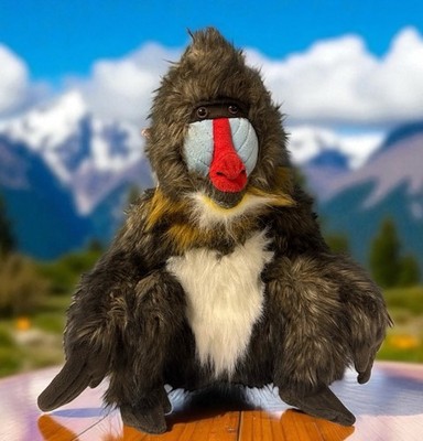 2006 K&M Plush Monkey Mandrill  Sitting 15  Stuffed Animal Primate Gorilla Ape