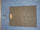 Antq 1800s Hand Cut Glass Mirror Embossed Floral Sheet Metal Wrapped-8"×6"-Rare! — photo 2