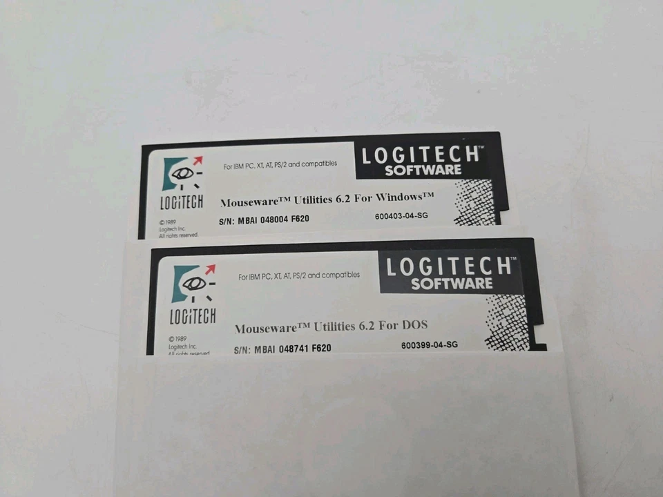 Logitech Mouseware Utilities 6.2 Windows & Dos auf 5,25" Disketten - Bild 1 von 1