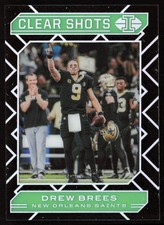Drew Brees 2020 Panini Illusions Clear Shots Emerald #7 - New Orleans Saints