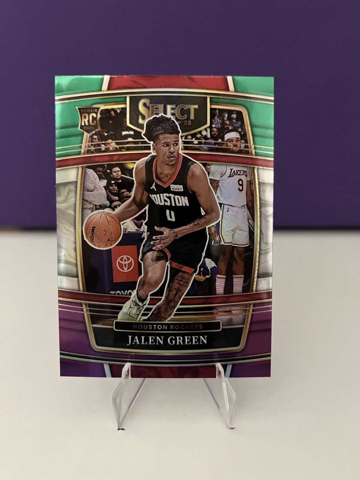 2021-22 Panini Select - Concourse Jalen Green #7 Green White Purple Prizm (RC)