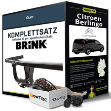 Für CITROEN Berlingo B9 Anhängerkupplung starr +eSatz 13pol 04.2008-10.2011 NEU