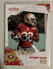 Anthony Dixon 2010 Score #305 San Francisco 49ers Football Card