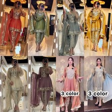 PAKISTANI DRESS BOLLYWOOD SUIT INDIAN WEDDING DHOTI TOP SALWAR KAMEEZ PARTY WEAR