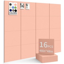 Large Cork Board Alternative 48x48 Inch Felt Bulletin Board Tiles 16 Pack
