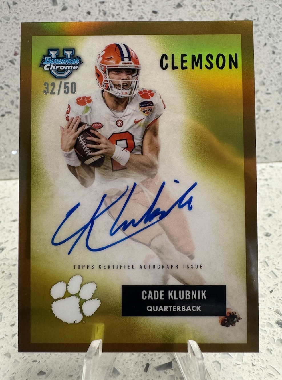 2023 Bowman University Chrome - 1955 Variation - Cade Klubnik Auto /50 Gold RC