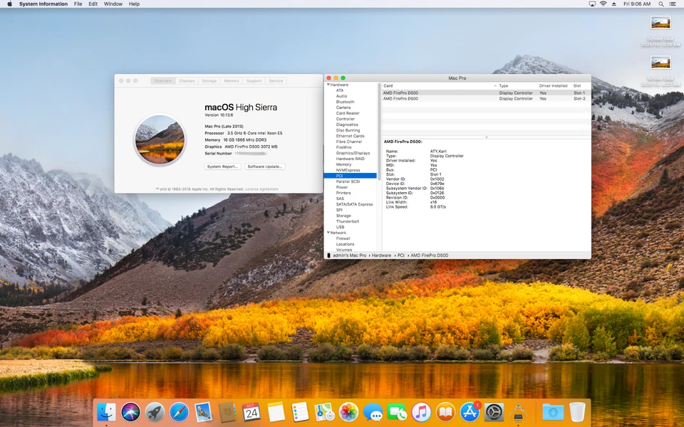 Apple Mac Pro 6-Core Xeon E5 3.5GHz 16GB RAM 128GB SSD Dual FirePro D500 A1481 - Image 4 of 4