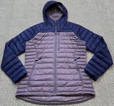 Rab Microlight Alpine Jacket Women’s Purple Navy Nikwax Down Size UK 14 L £210