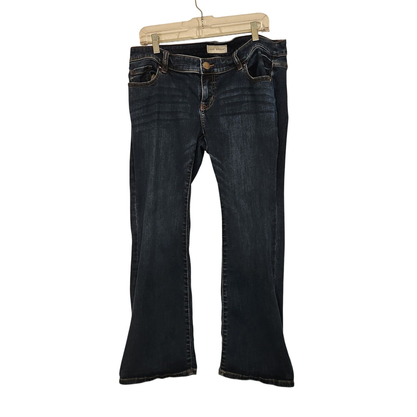 Lane Bryant Blue Denim Dark Wash Classic Retro Casual Bootcut Jeans Size 16P