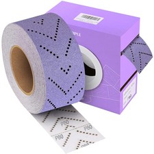 Shineboc Purple Ceramic 80 Grit Sandpaper Roll 2-3/4" x 13 Yards Hook and Loop A