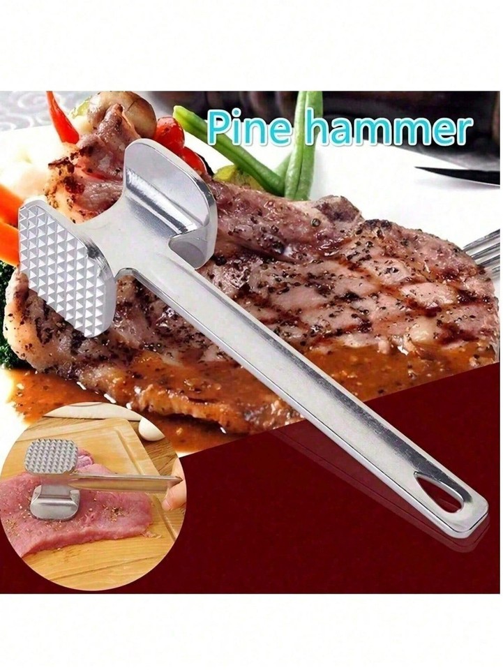 Product photo 2 of 8 — Stainless Steel Meat Tenderizer Double Sided Steak Pounder Kitchen Meat Mallet