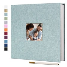 Large Self Adhesive Photo Album 40-Page Linen Scrapbook for 4x6 8x10 Pictures