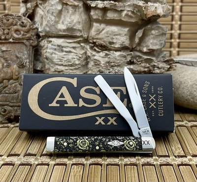 Case XX USA Smooth Yellow Bone ROSES Stainless 1/500 Baby Doc Doctor Knife