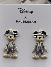 Baublebar / Disney Halloween Earrings Scarecrow Mickey Stud Drop NEW
