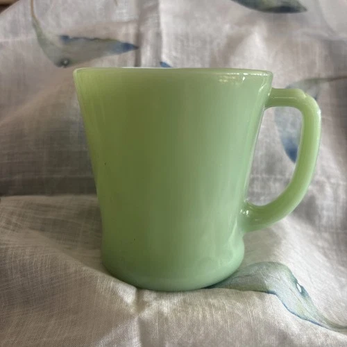 Vintage Fire King Jadeite Single D Handle Mug ANCHOR HOCKING Fire-King Ware