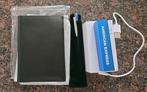 American Express Centurion Black Green Leather Passport holder