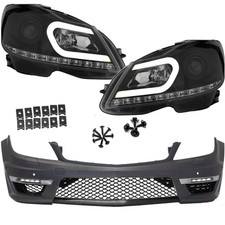 Mercedes C-Klasse W204 S204 Sto&szlig;stange 3D LED +Scheinwerfer +Zubeh&ouml;r C63 AMG