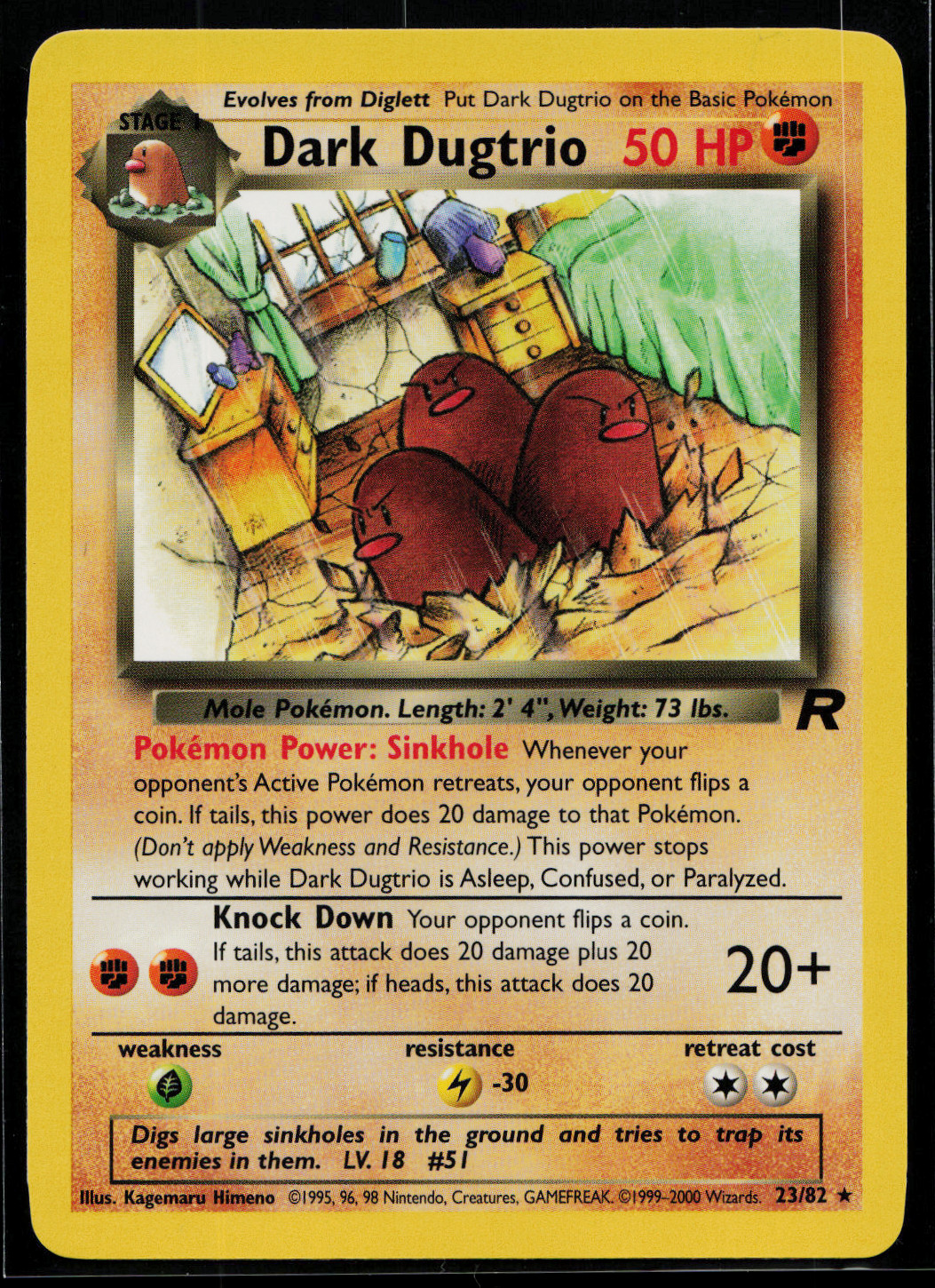 Dark Dugtrio (23) Rare Team Rocket 23/82 NM D3178