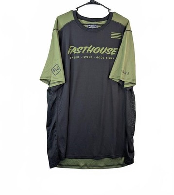 Fasthouse Fastline Classic SS Jersey Black and Olive Size XXXL