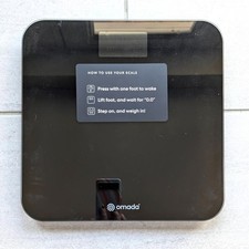 Omada Digital Bathroom Scale   Model 0028 LTE-M Scale W Low Profile Black Glass