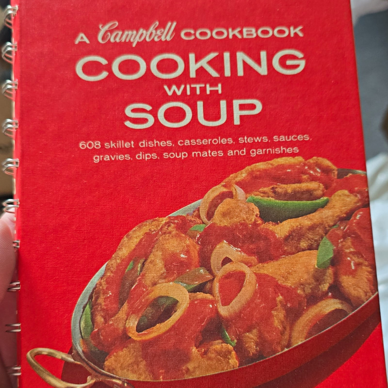 Campbell Cookbook Cooking with Soup Spiral Bound Recipe Cookbook Paper Original