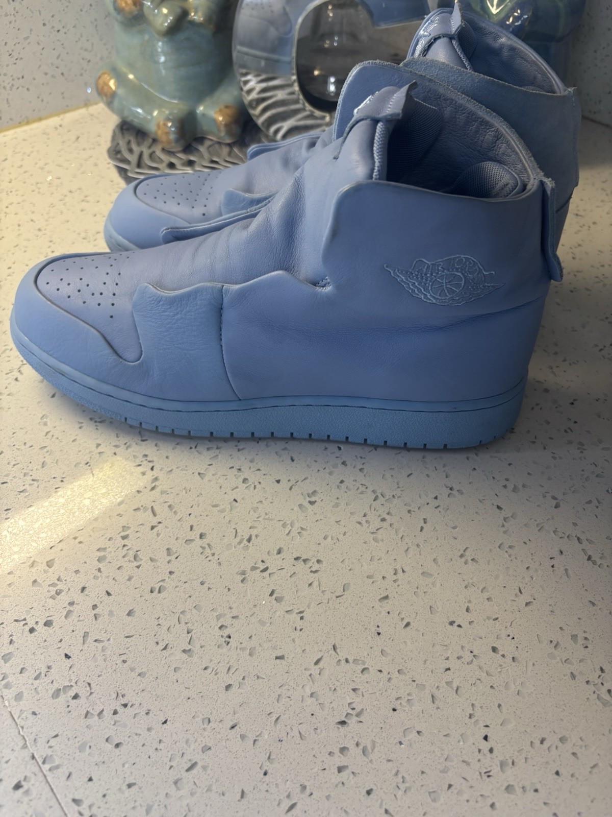 Nike Blue Men's Solid Pattern High Top Athletic S… - image 3