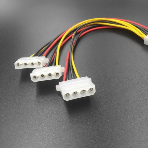 IDE Power Cables 4 Pin Molex Male To 3 Port Molex Female Power Supply Splitter - Afbeelding 4 van 14