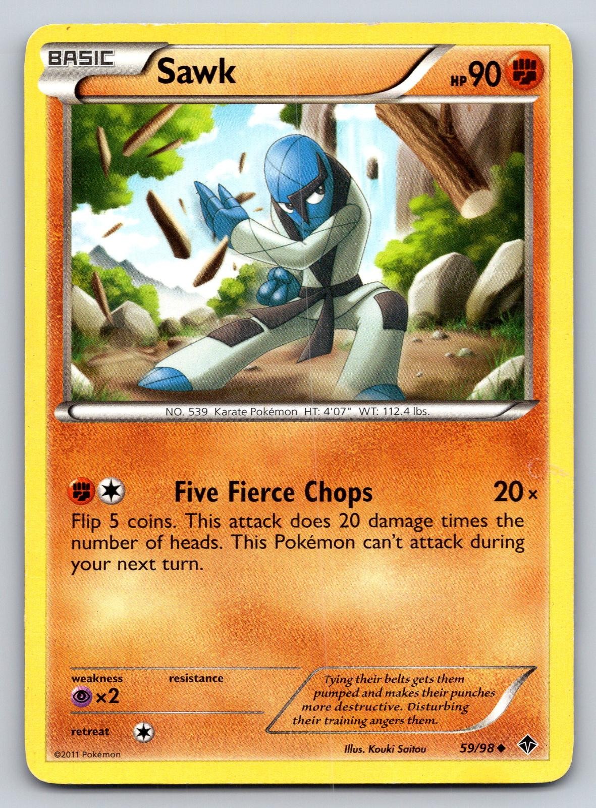 Sawk 59/98 Uncommon Emerging Powers Pokemon Lightly Played